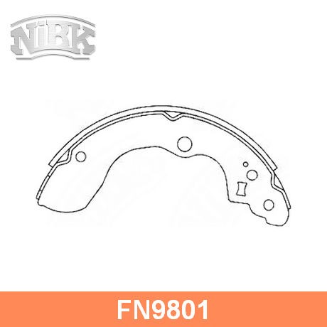 NIBK fn9801 - колодки тормозные, толщина 6 мм, ширина 35 мм