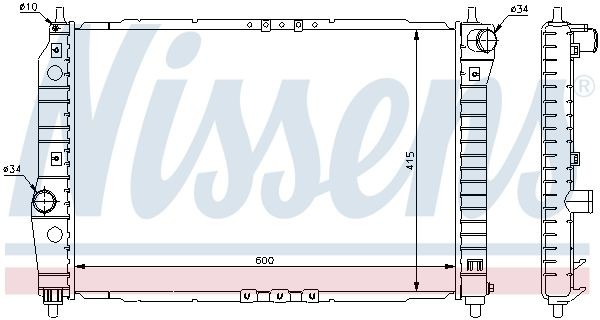 NISSENS 61645 - радиатор охлаждения, материал полимерный материал