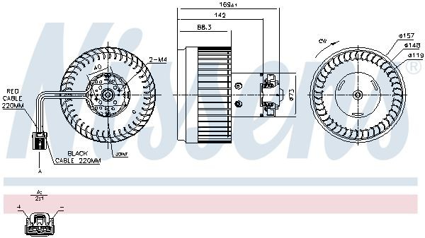 NISSENS Вентилятор салона 87036