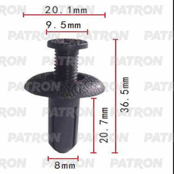 PATRON Клипса пластмассовая