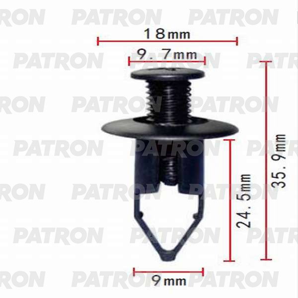 PATRON Клипса пластмассовая