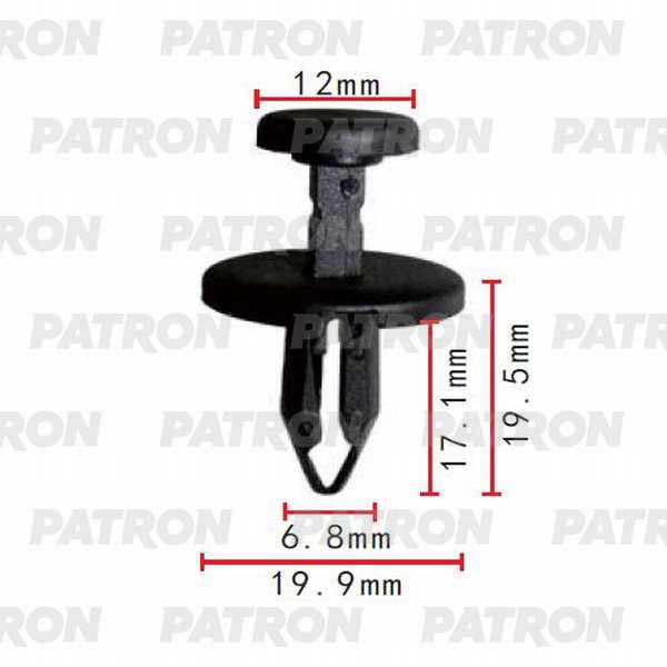 PATRON Клипса пластмассовая