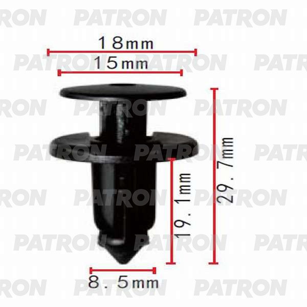 PATRON Клипса пластмассовая