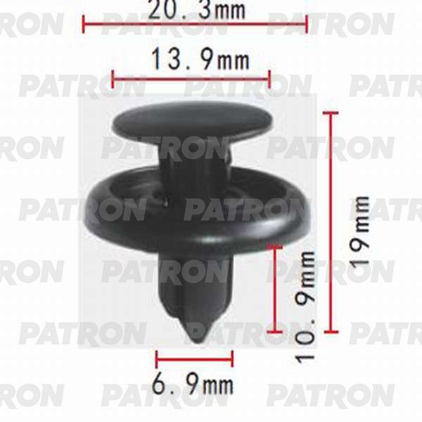 PATRON Клипса пластмассовая