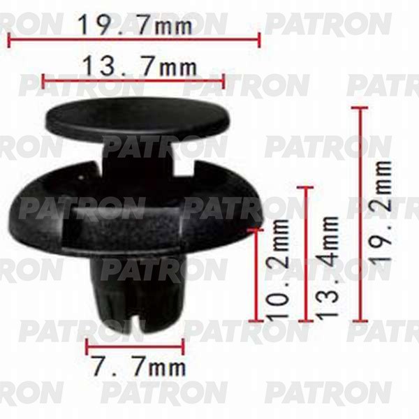 PATRON Клипса пластмассовая