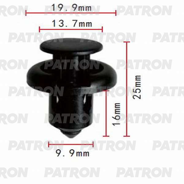 PATRON Клипса пластмассовая