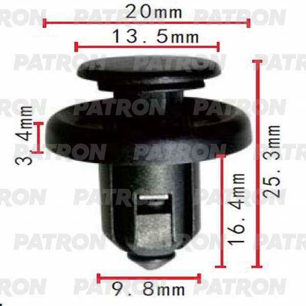 PATRON Клипса пластмассовая