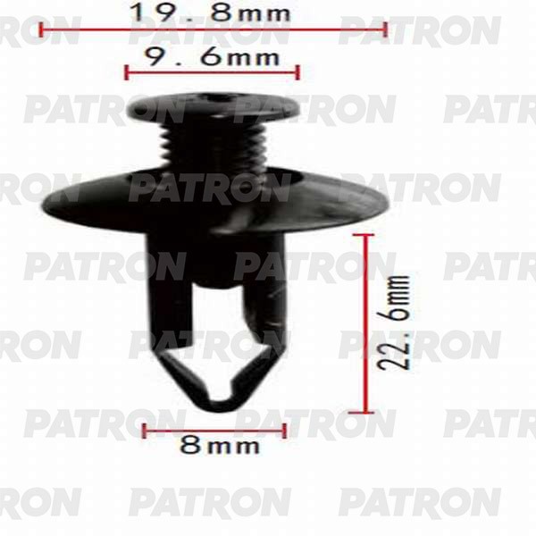 PATRON Клипса пластмассовая