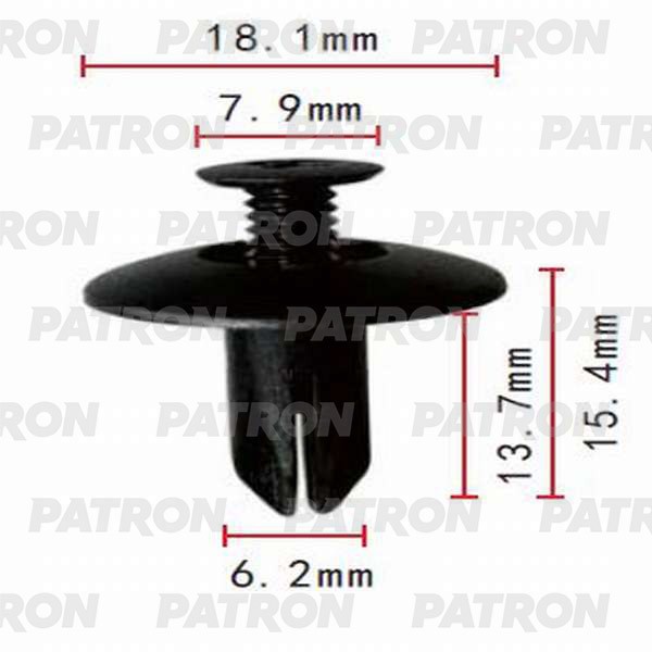 PATRON Клипса пластмассовая
