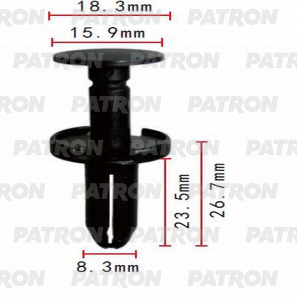 PATRON Клипса пластмассовая
