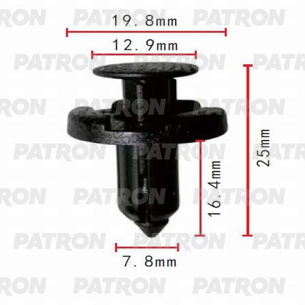 PATRON Клипса пластмассовая