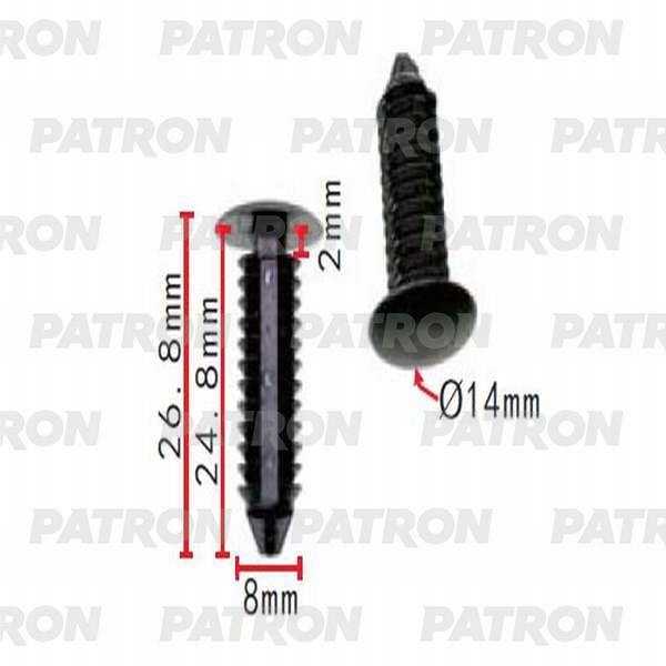PATRON Клипса пластмассовая