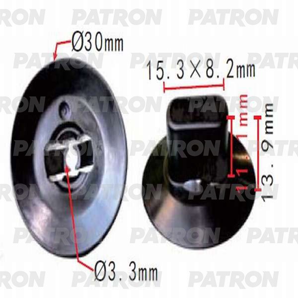 PATRON Клипса пластмассовая