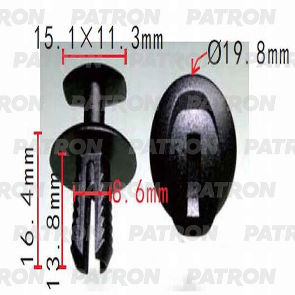 PATRON Клипса пластмассовая