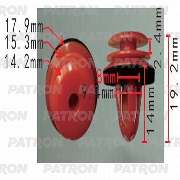 PATRON Клипса пластмассовая