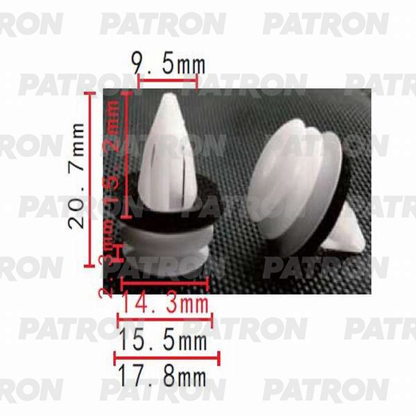 PATRON Клипса пластмассовая