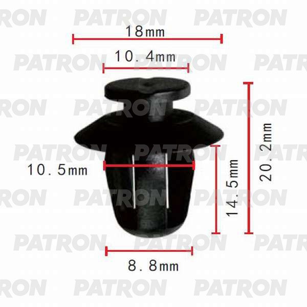 PATRON Клипса пластмассовая