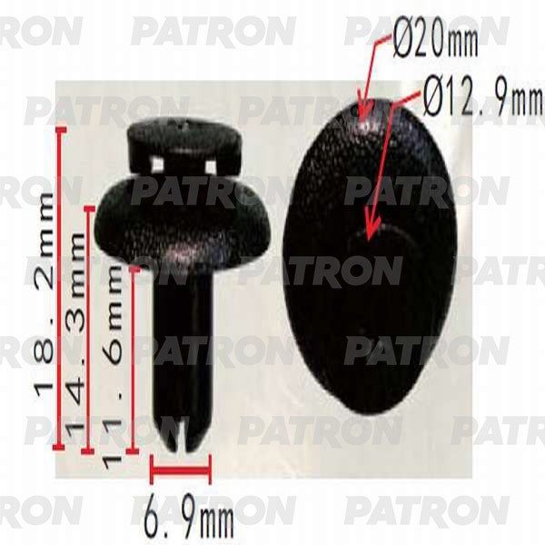 PATRON Клипса пластмассовая
