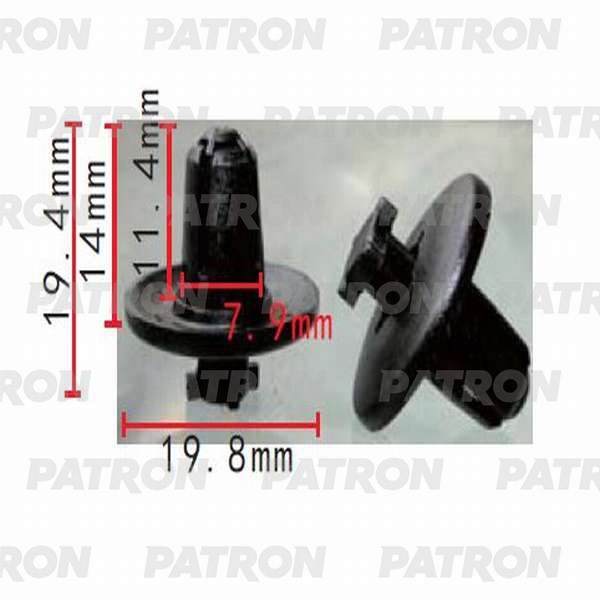 PATRON Клипса пластмассовая