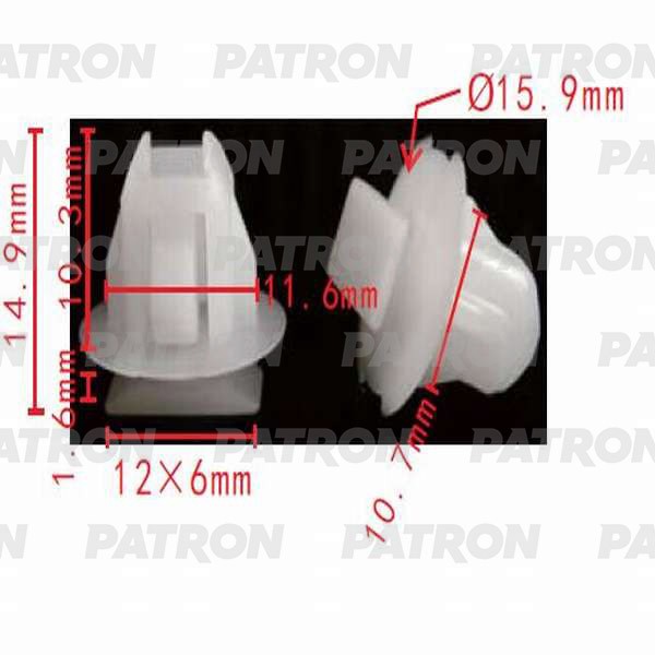 PATRON Клипса пластмассовая