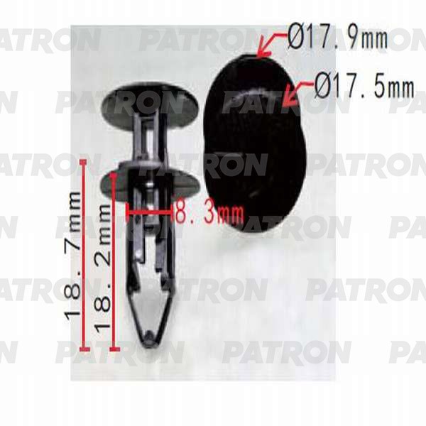 PATRON Клипса пластмассовая