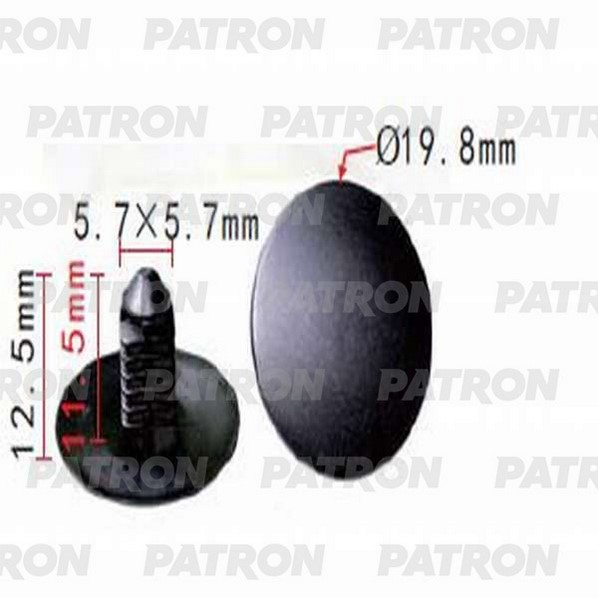 PATRON Клипса пластмассовая