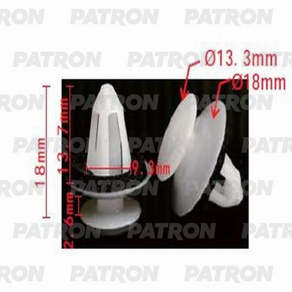PATRON Клипса пластмассовая
