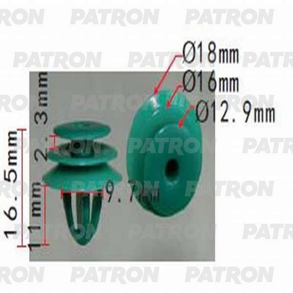 PATRON p371350 - клипса, марка машины HYUNDAI; KIA