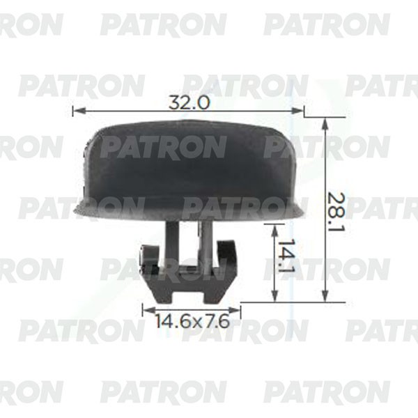 PATRON Клипса пластмассовая