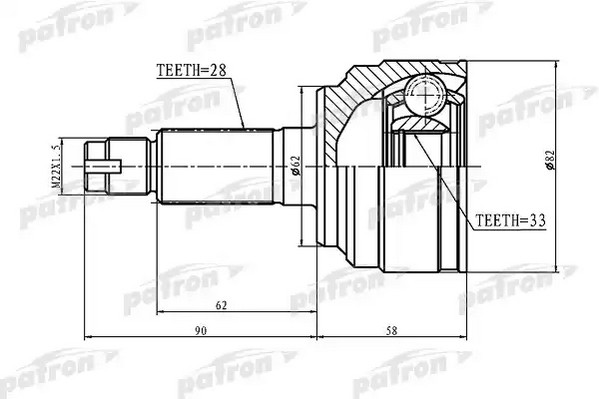 PATRON ШРУС наружный PCV1185
