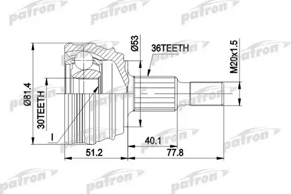 PATRON ШРУС наружный PCV1241