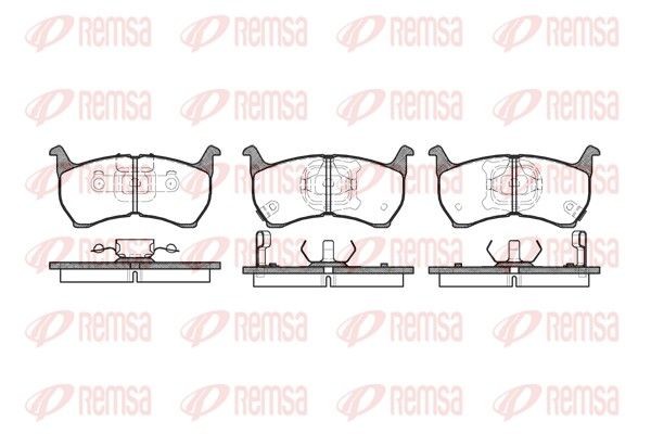 REMSA 016402 - колодки тормозные, место установки передний мост