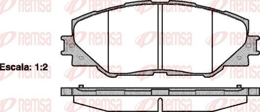 REMSA 123400 - колодки тормозные, место установки передний мост