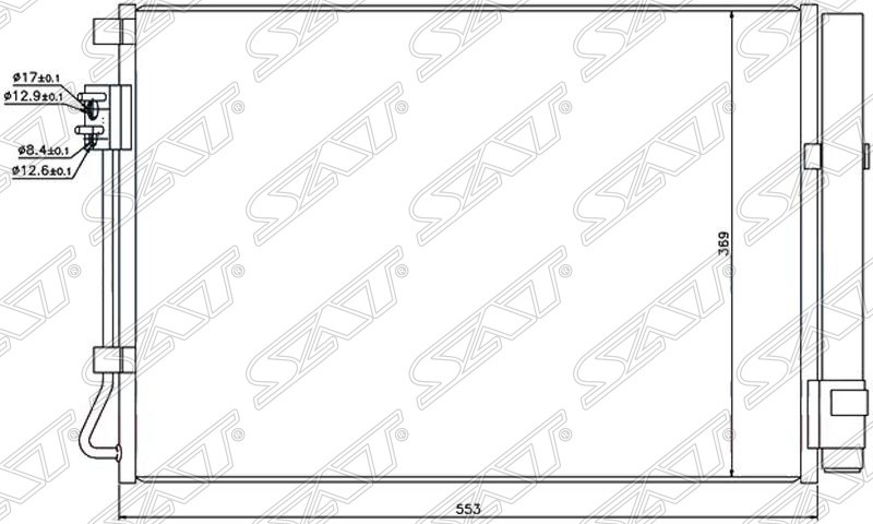 SAT Радиатор кондиционера STHNS13940