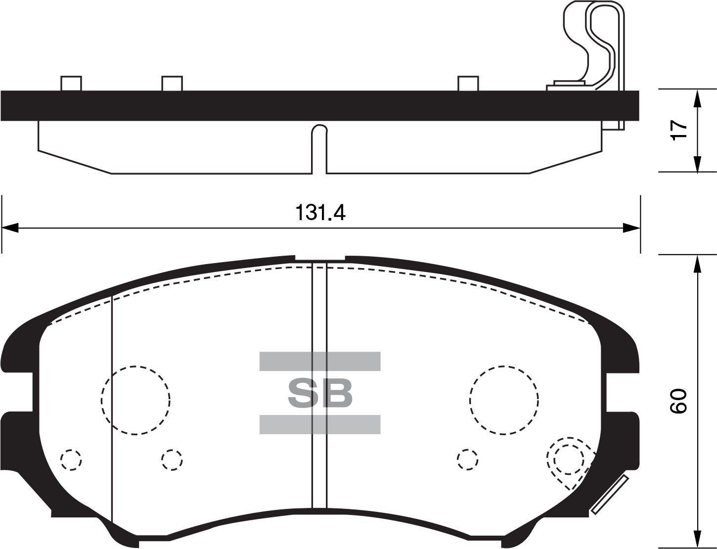 SANGSIN Колодки тормозные SP1155