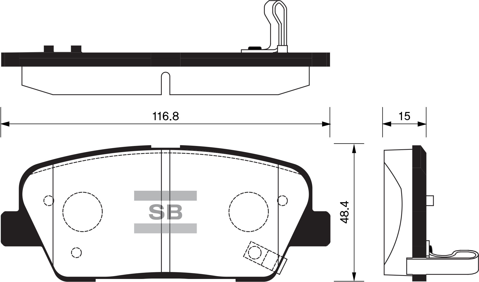 SANGSIN Колодки тормозные SP1247