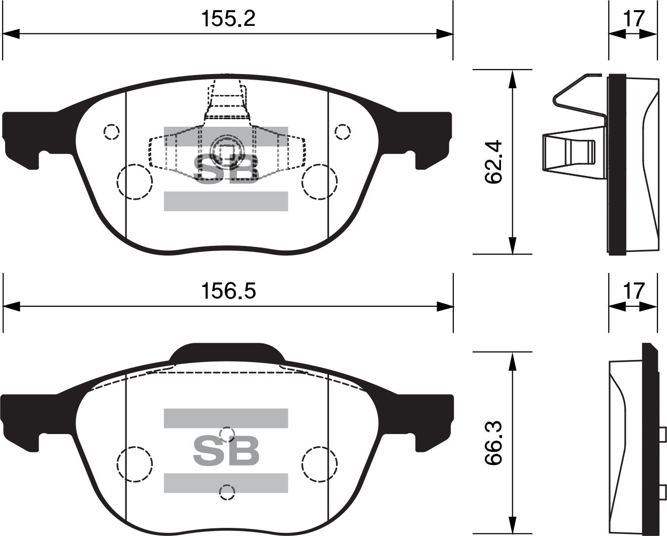 SANGSIN Колодки тормозные SP1260