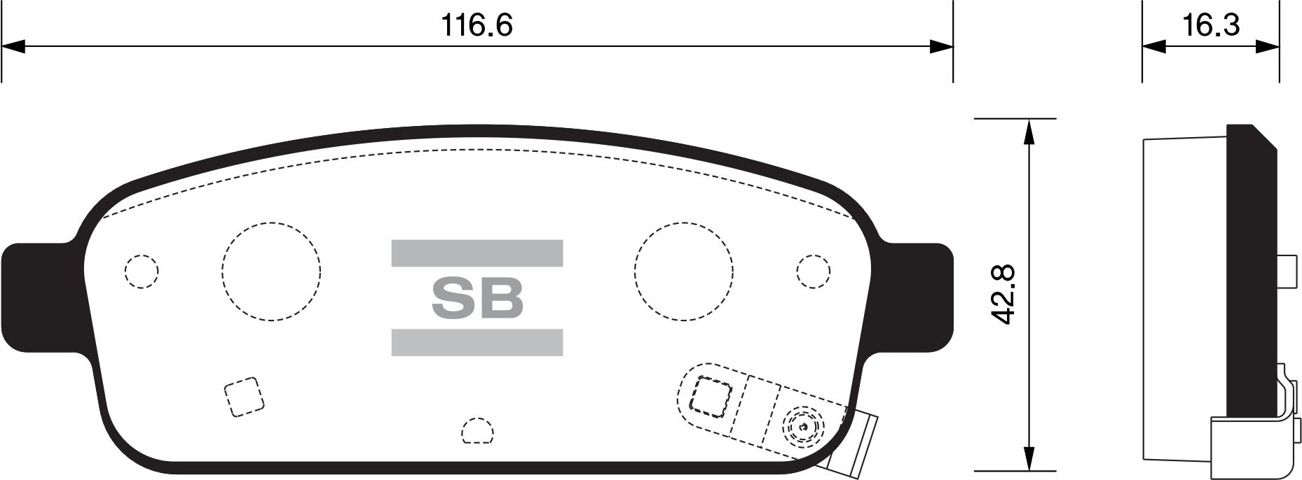 SANGSIN Колодки тормозные SP1363