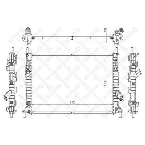 STELLOX Радиатор охлаждения 1025182SX