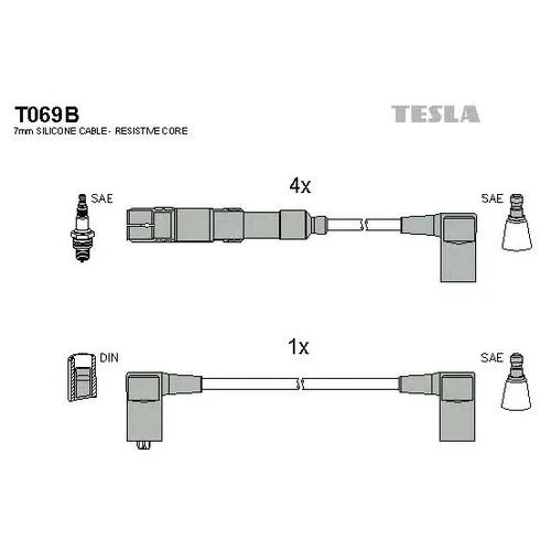 TESLA t069b - провода высоковольтные