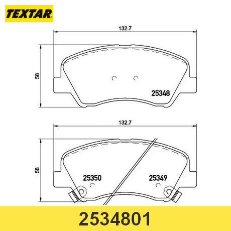 TEXTAR Колодки тормозные 2534801