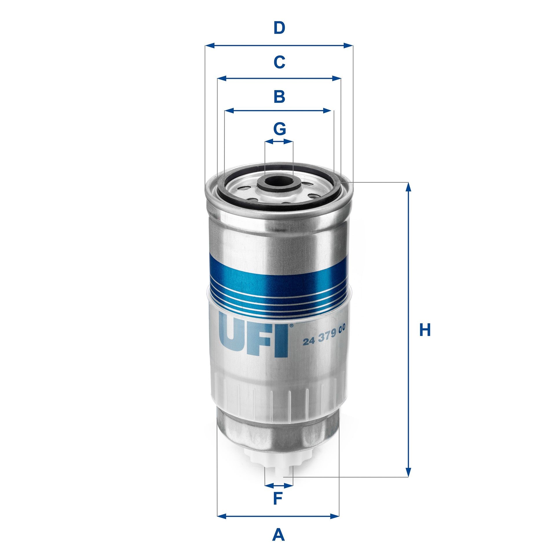 UFI Фильтр топливный 2437900