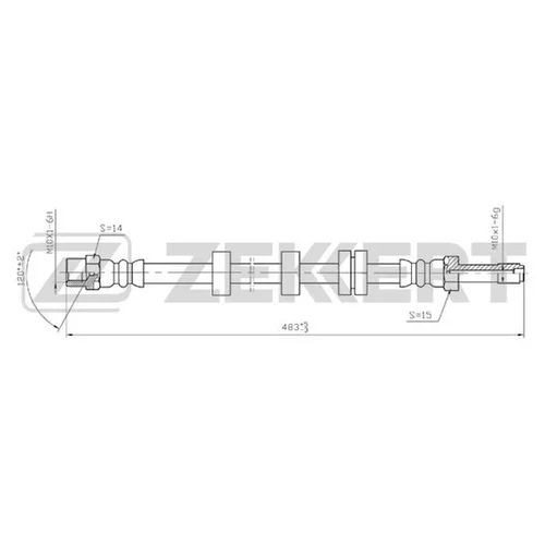 ZEKKERT Шланг тормозной BS9082