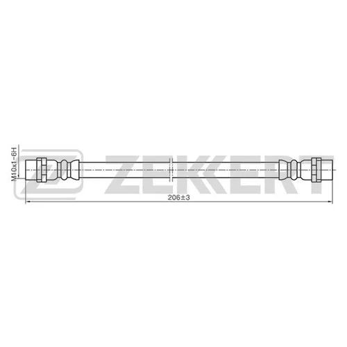 ZEKKERT Шланг тормозной BS9193