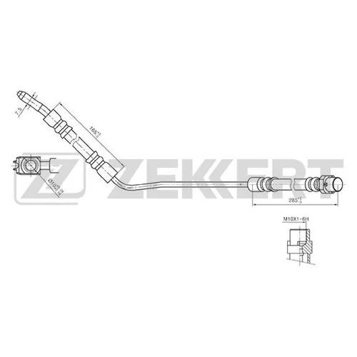 ZEKKERT Шланг тормозной BS9325