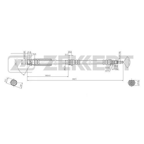 ZEKKERT Шланг тормозной BS9420