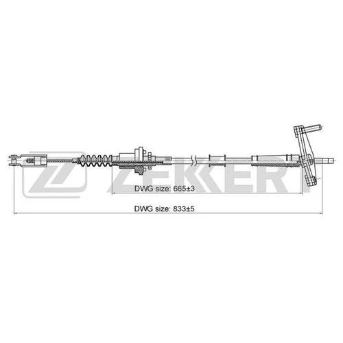 ZEKKERT Трос сцепления BZ1210