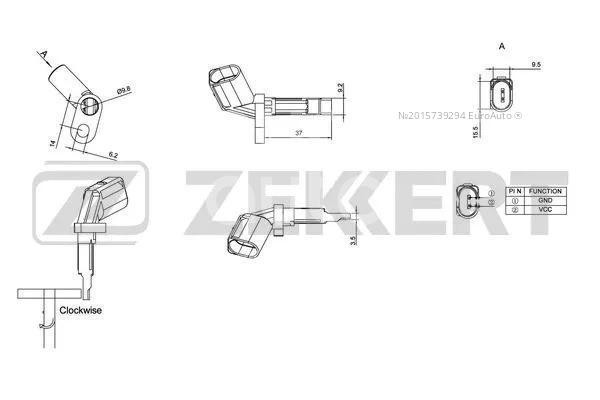 ZEKKERT Датчик АБС SE6024