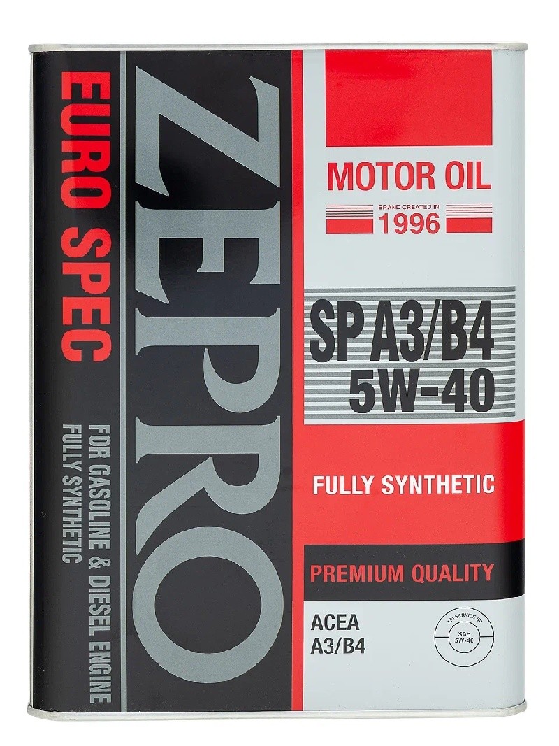 ZEPRO 5W-40 EURO SPEC FS SP ACEA A3/B4