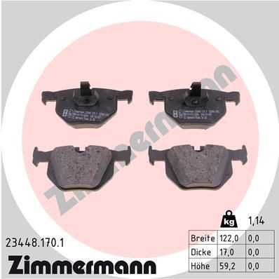 ZIMMERMANN Колодки тормозные 234481701